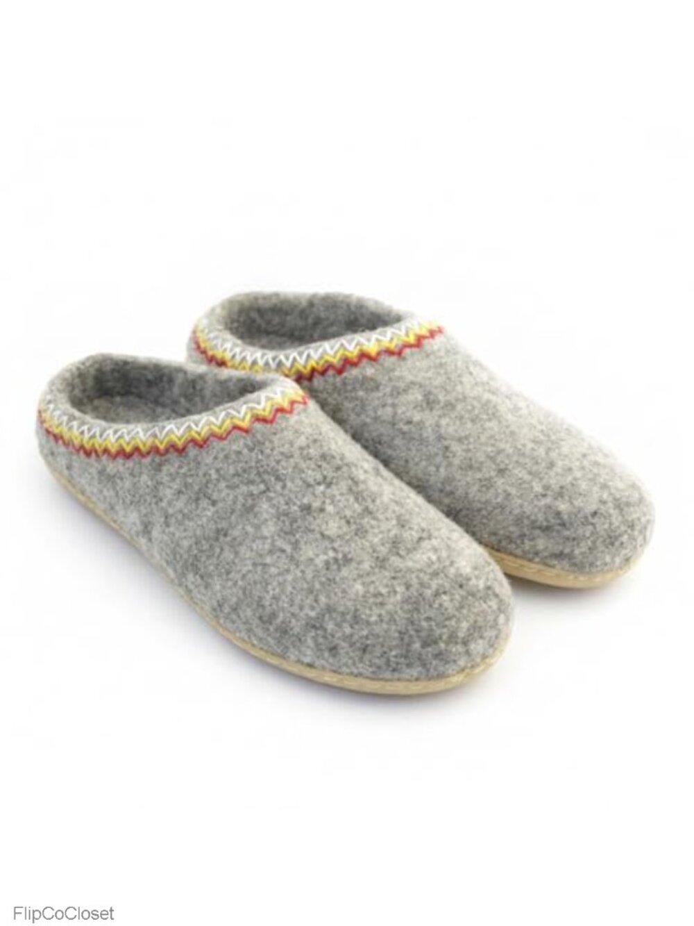 100% Wool Felted Slippers Organic Boiled Wool Slip-On House Slippers Indoor